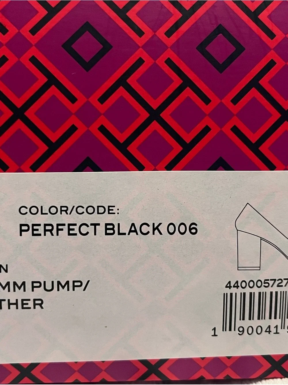 Tory Burch Black Logo Pump/Calf Leather